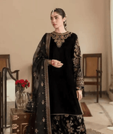 Black Velvet Embroidered Luxury Suit