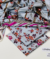 Premium Floral Printed Linen 3-Piece Suit