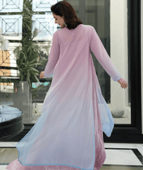 Pastel Ombre Embellished Maxi Dress