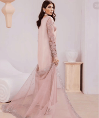 Mauve Embroidered Chiffon Suit