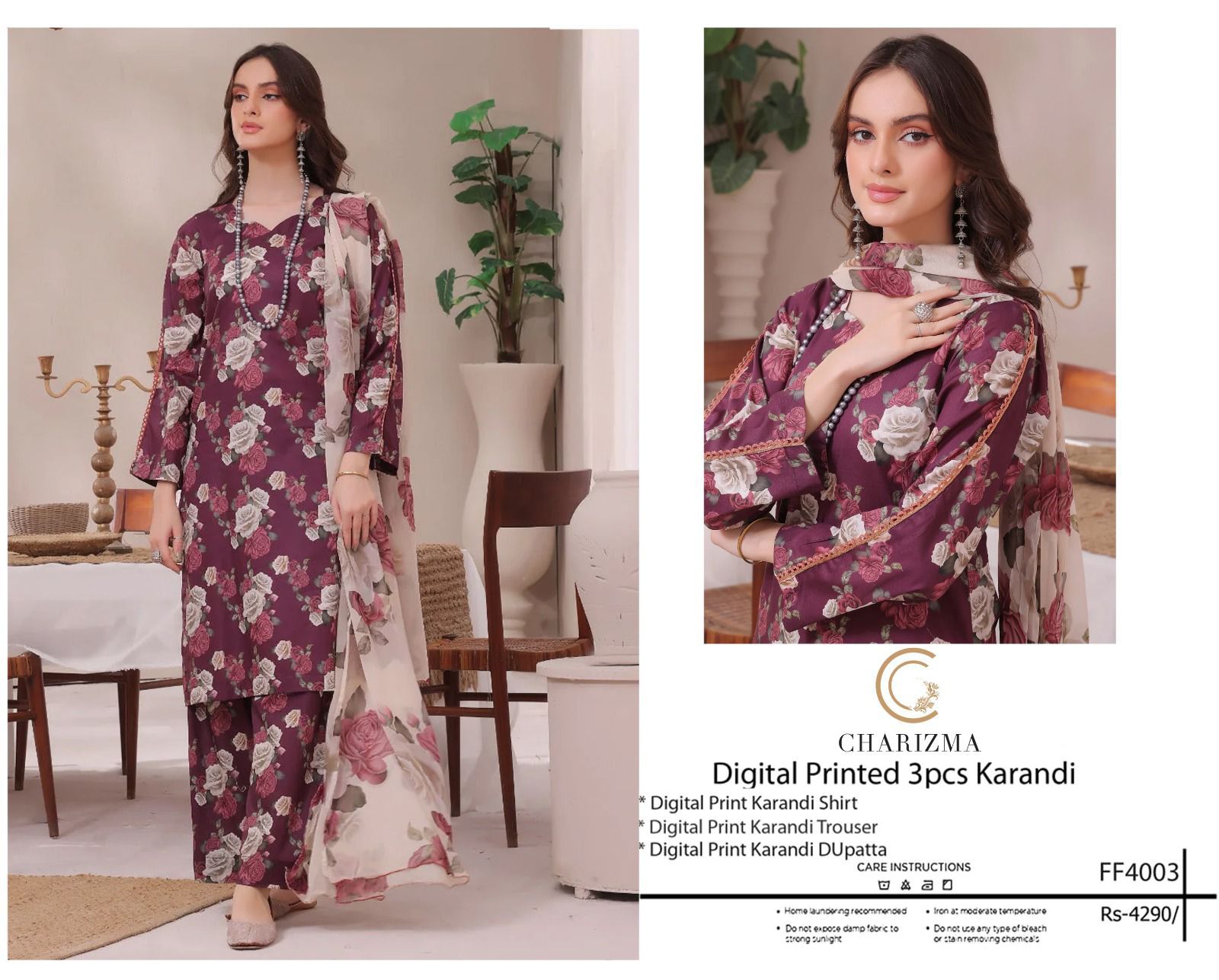 Karandi unstitch 3 piece suit