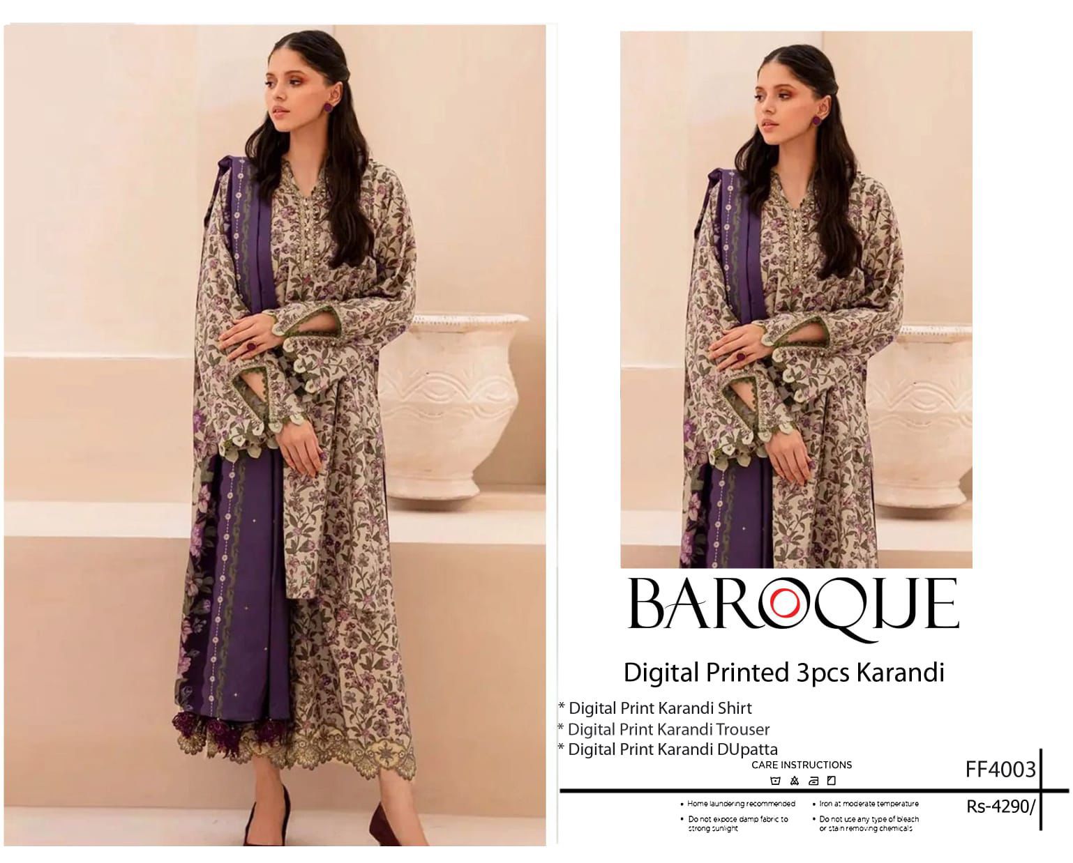 Karandi unstitch 3 piece suit
